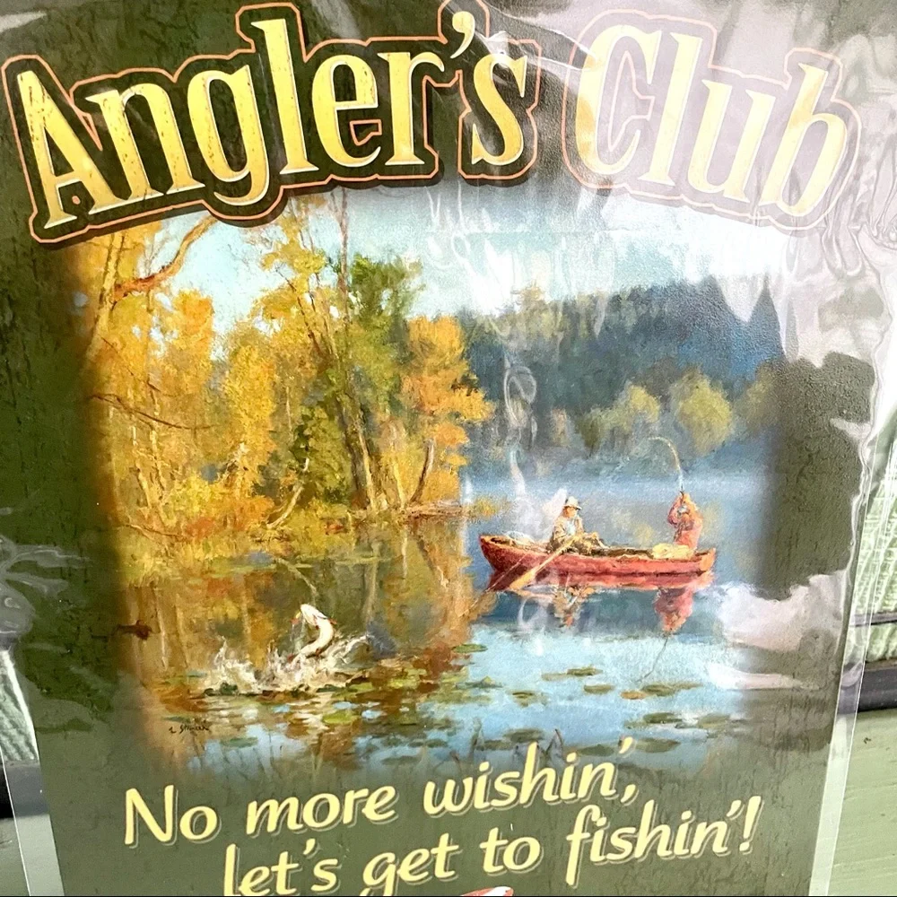 NEW Angler’s Club Metal Sign